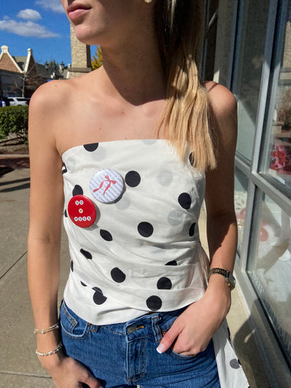 Elise Polka Dot Tube Top