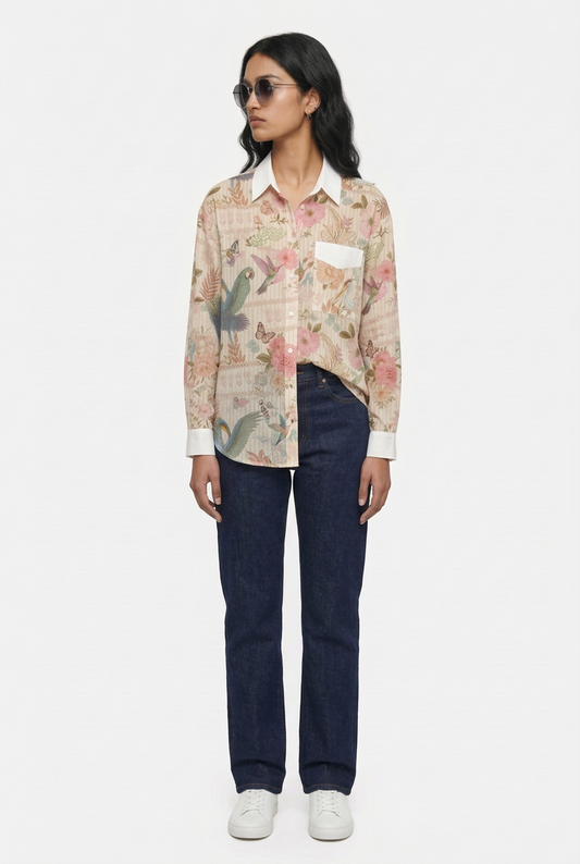 STRAWBERRY PARIS Heron Ivory Laurent Top