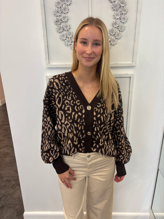 The Ashley Leopard Cardigan