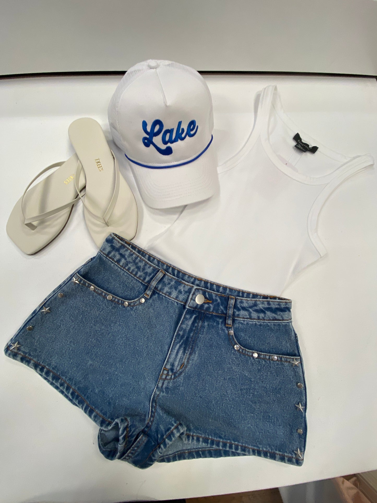 Stars and Studs Denim Shorts