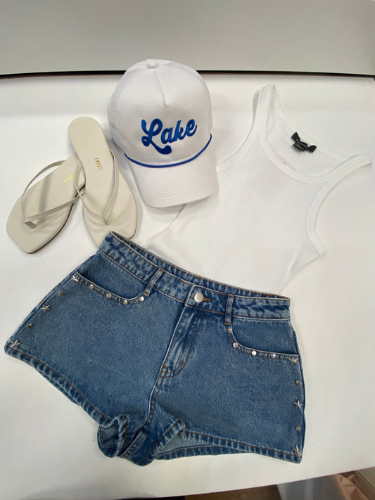 Stars and Studs Denim Shorts
