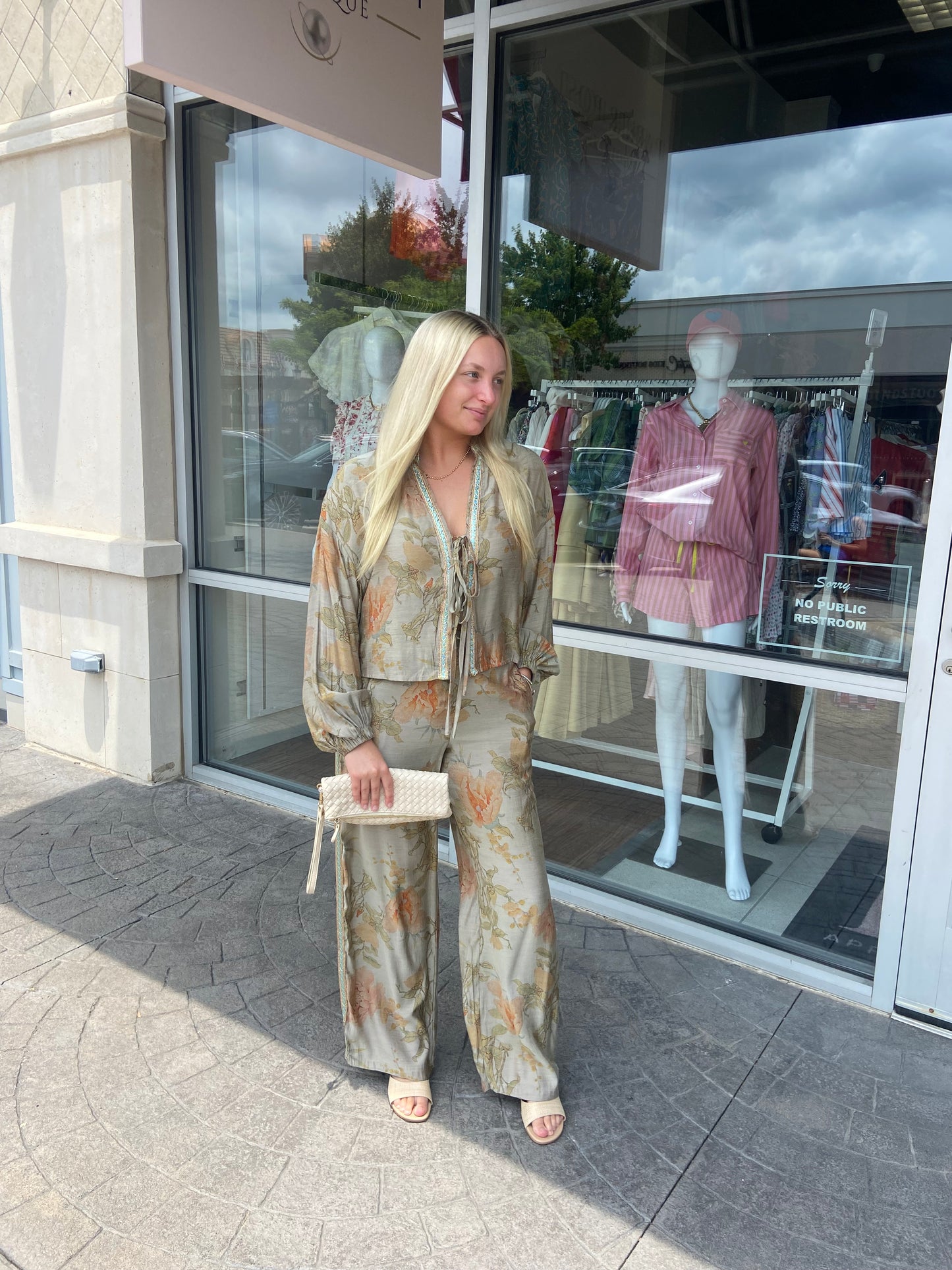 NKN Ronnie Floral Blouse and Pant Set