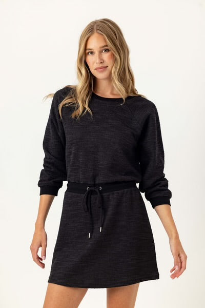 SUNDAYS Black Atlas Dress