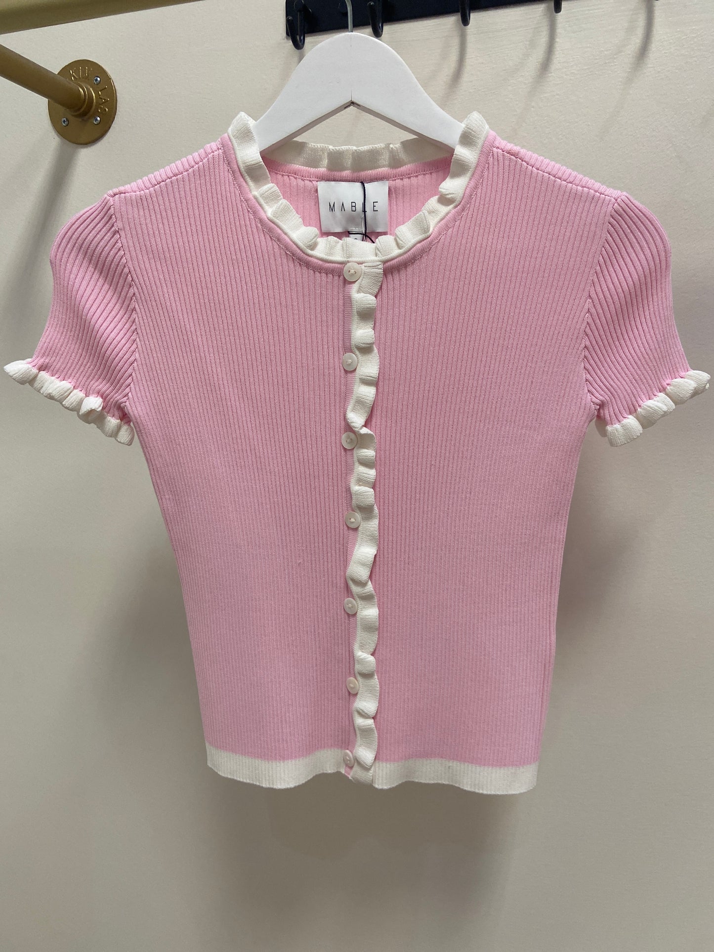 Chloe Pink Short Sleeve Top