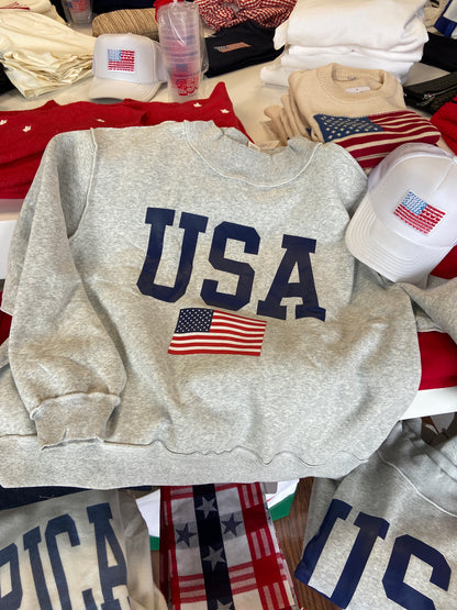 USA Mock Reversible Sweatshirt