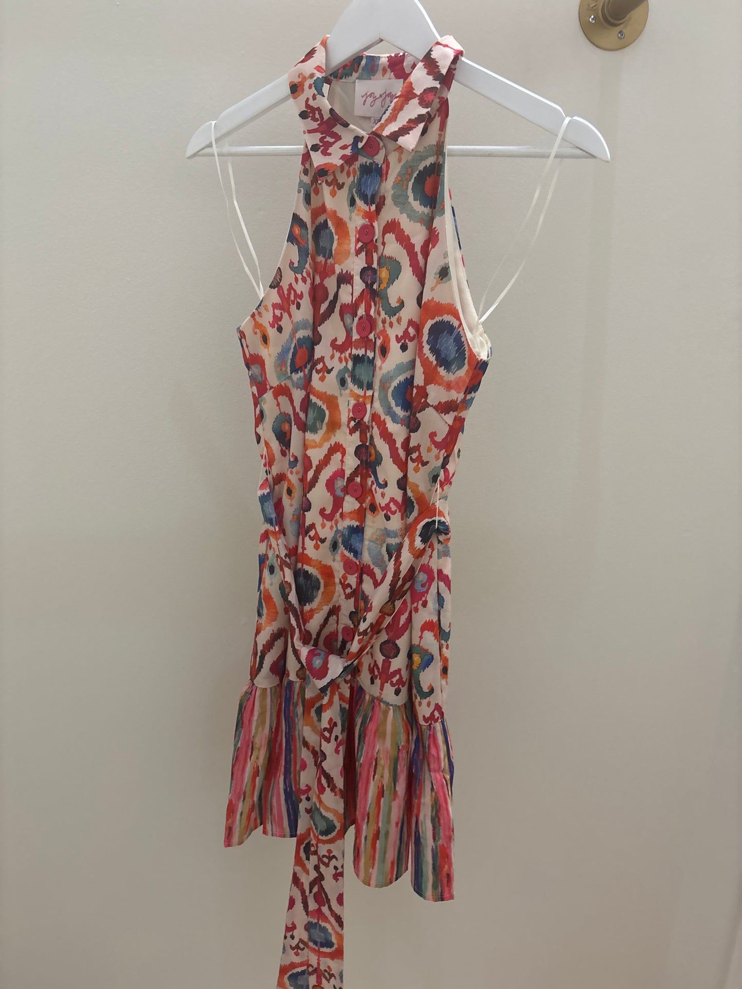 Gypsy Ikat Contrast Hem Dress