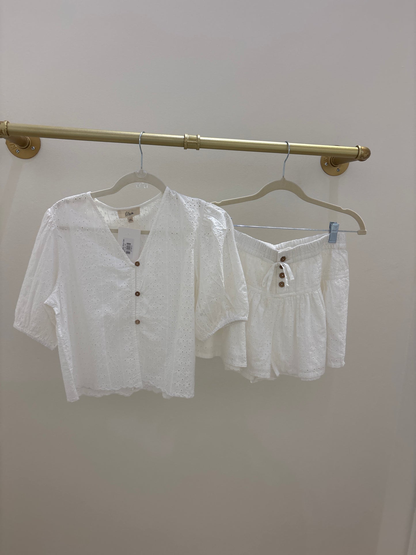 Rena Eyelet Short Set