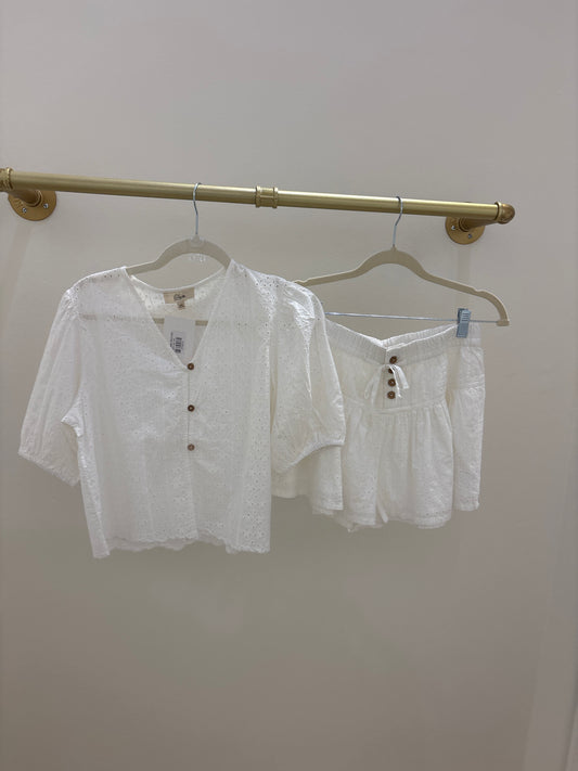 Rena Eyelet Short Set
