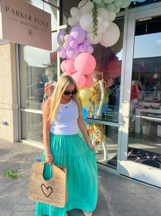Syble Mint Maxi Skirt