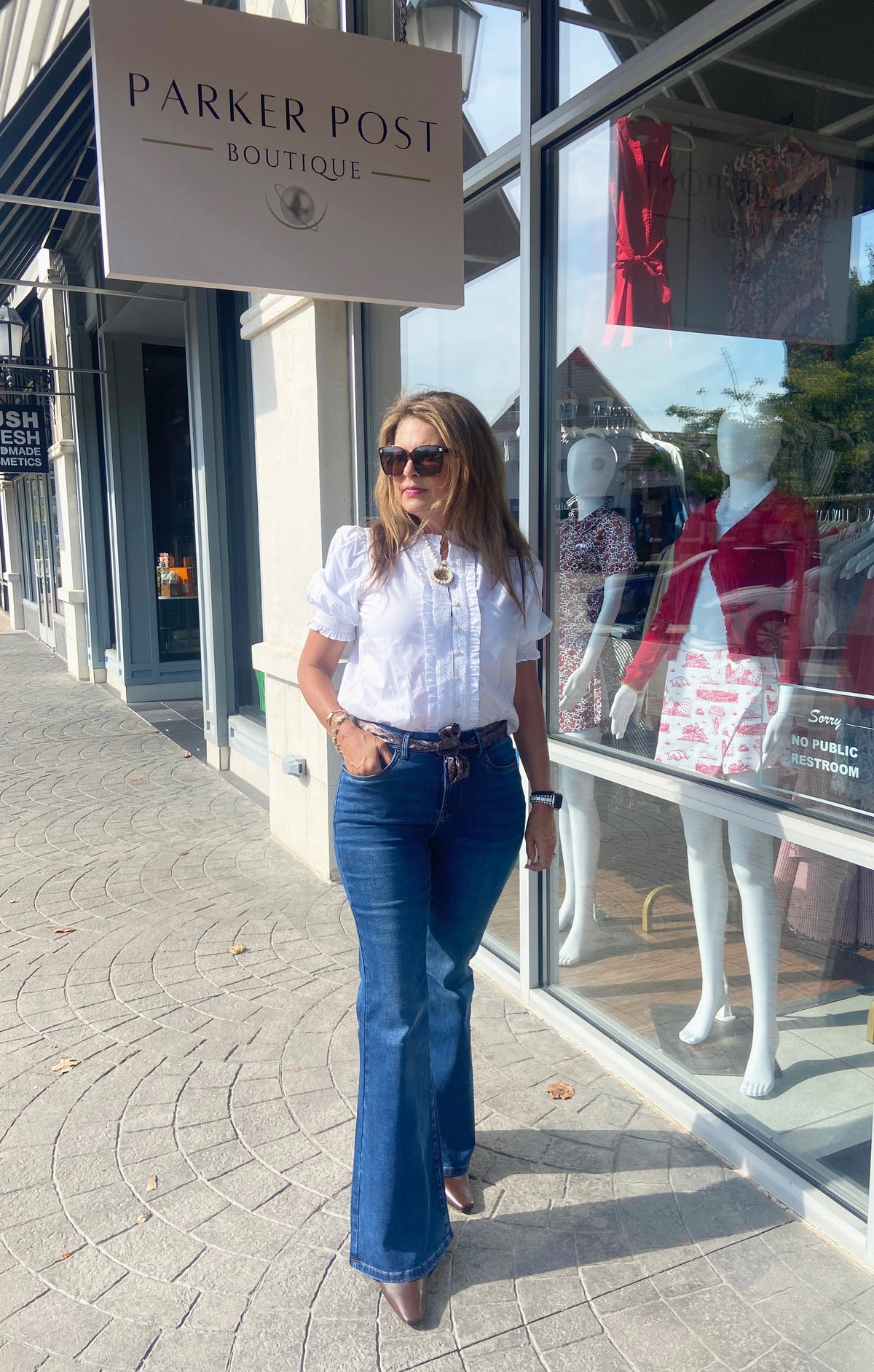 Lulu Scarf Belted Jeans