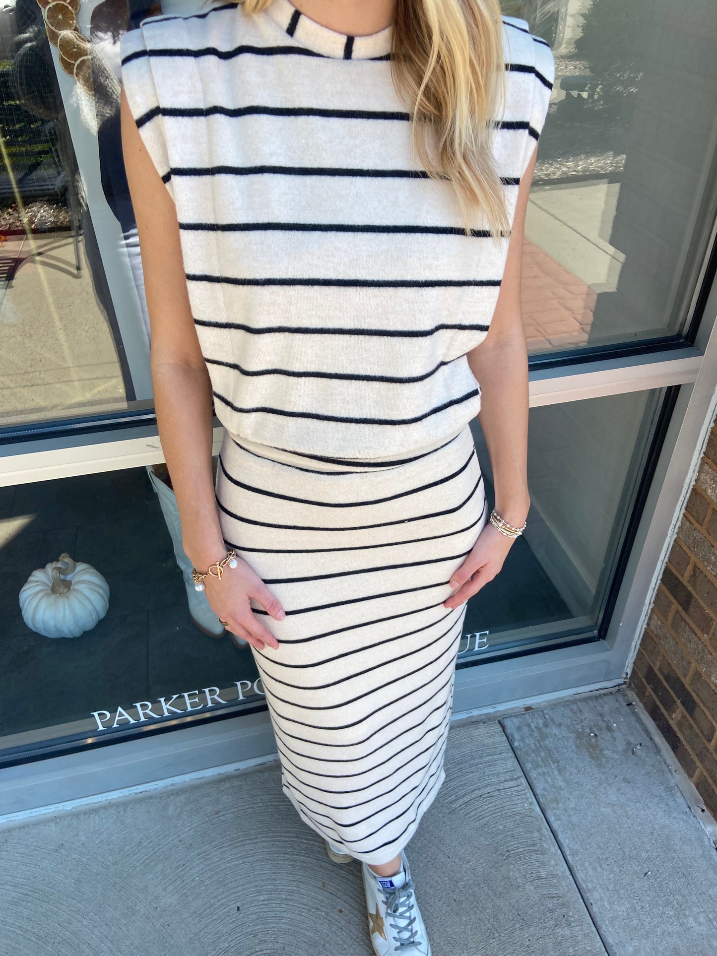 Elam Strip Skirt Set