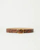 B-LOW THE BELT Cognac gold Kyra Python
