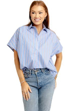 KARLIE "America" Stripe Poplin V-neck Top