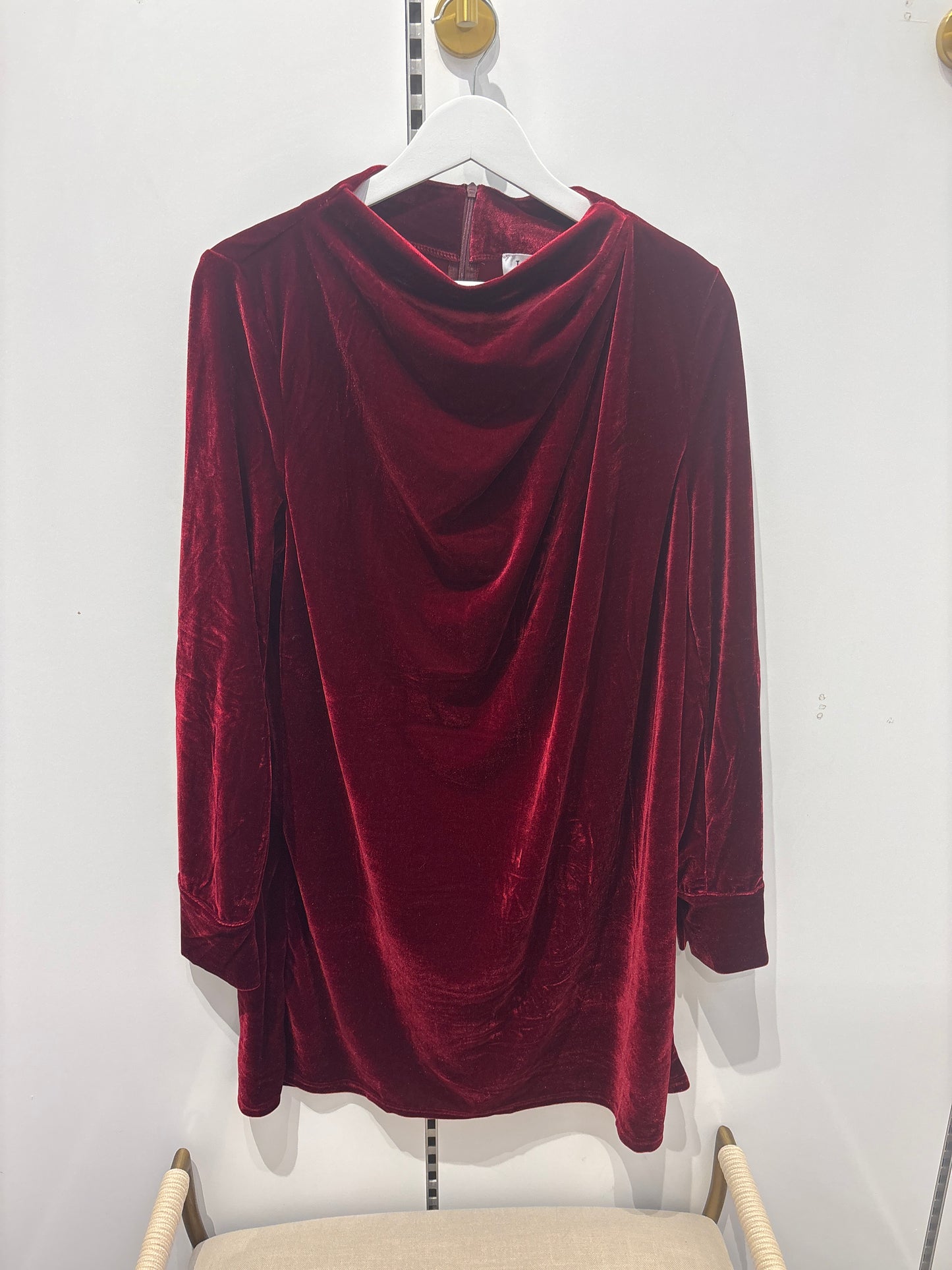 Emily Long Sleeve Cowl Neck Velvet Dress