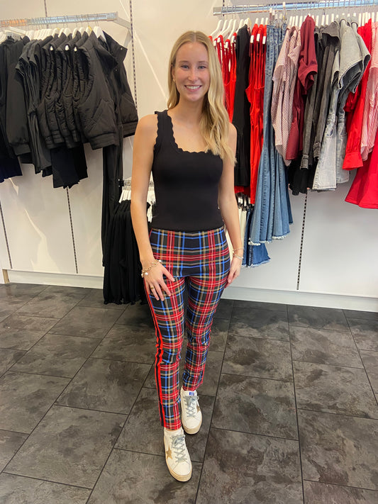 Merry Plaid Pull-On Pant