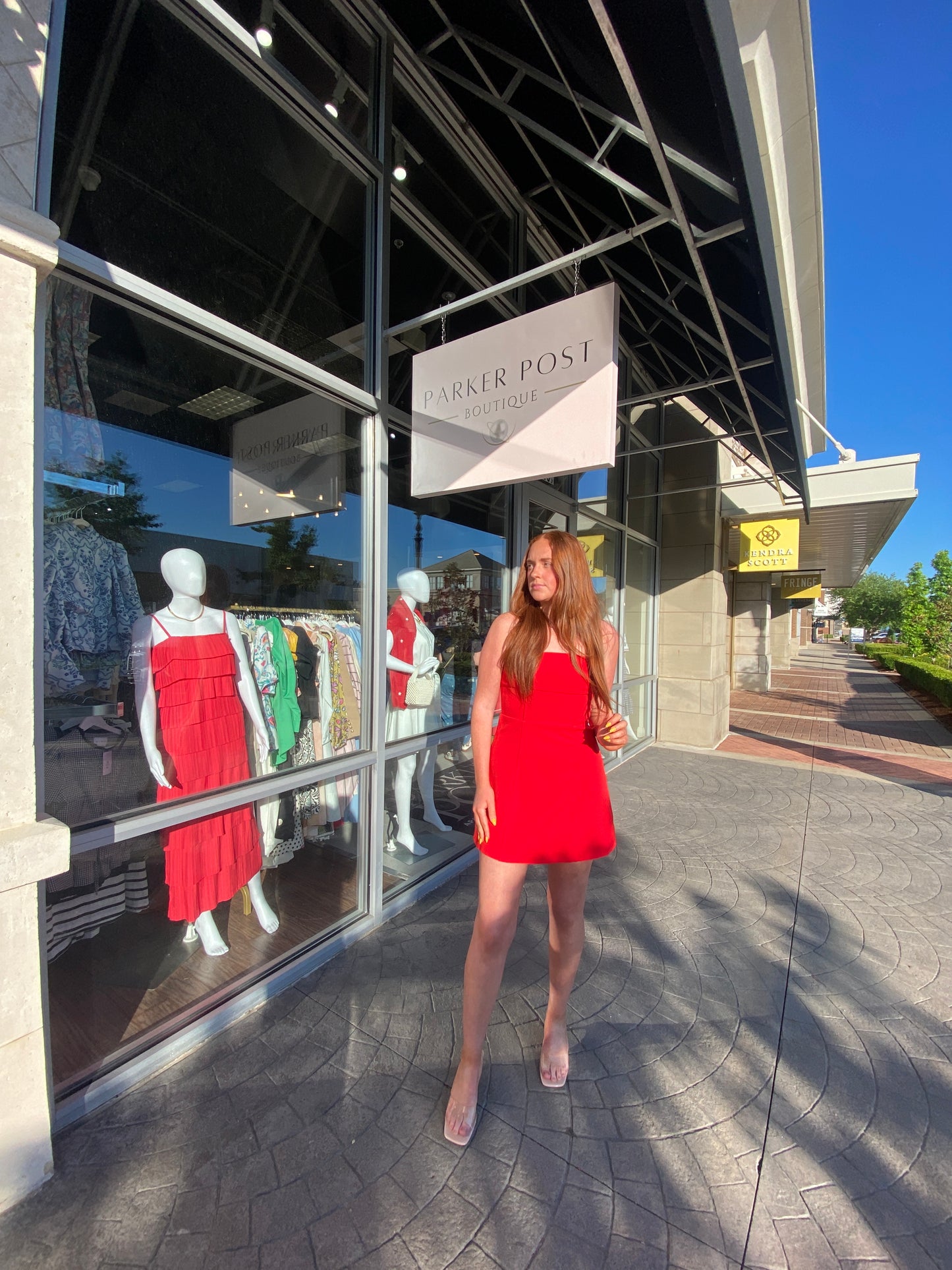 Carissa Red Strapless Bow Mini Dress