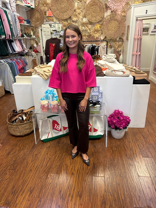 DOUBLE A Deco Pink Matthew Sweater