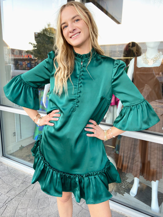 DOUBLE A Teal Chelsea Dress