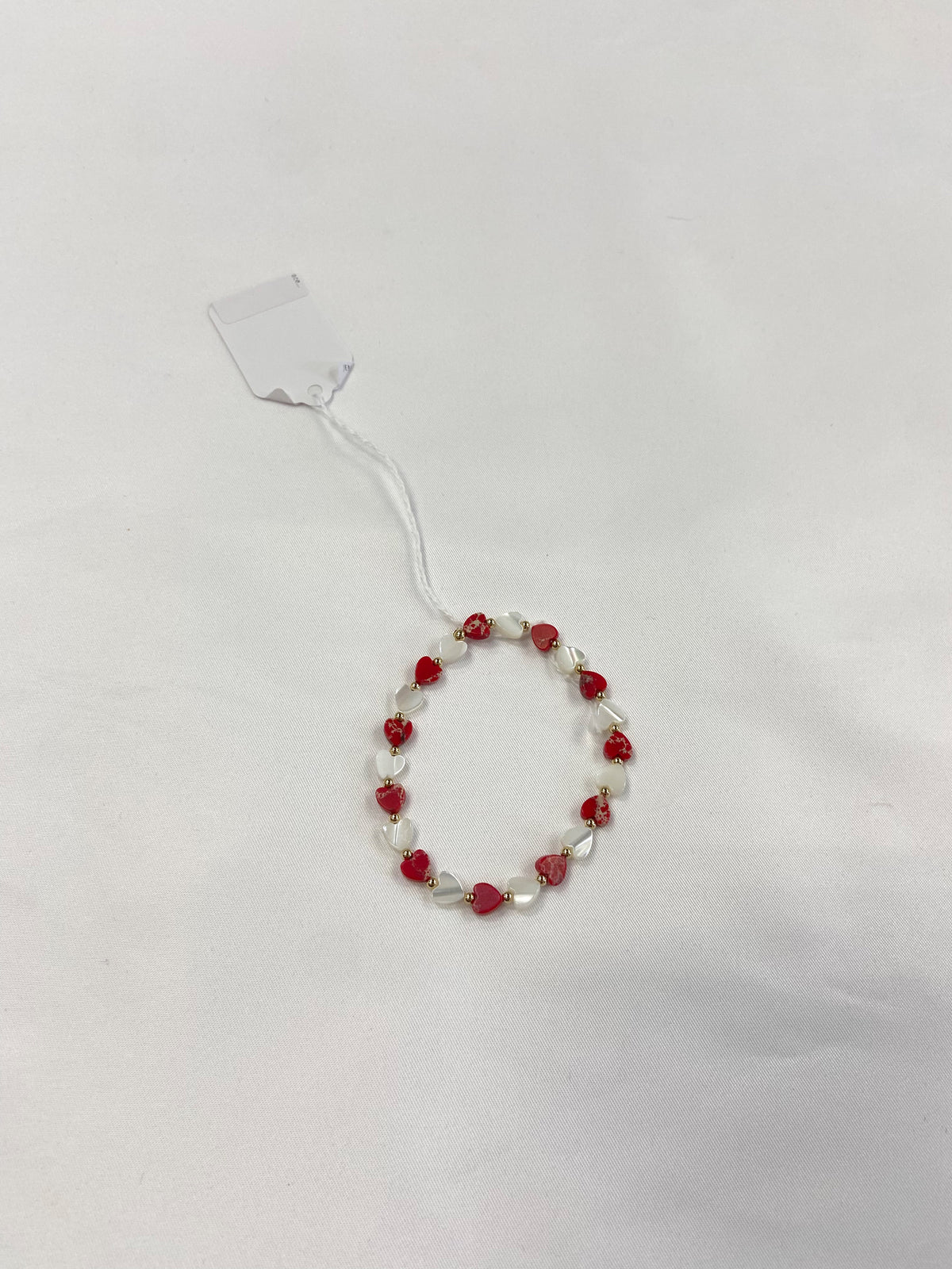 JENY BAKER Pippa Heart Red and White Bracelet