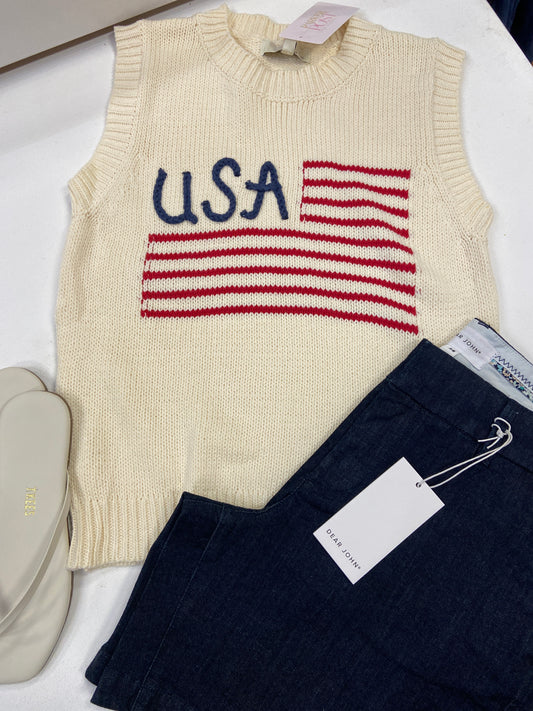 Old Glory USA Flag Sweater
