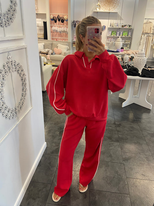 Modal Track Pant - red