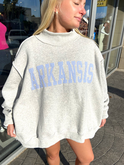 Arkansas Embroidered Applique Sweatshirt