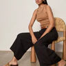 SANCTUARY Black Terrace Linen Pant