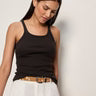 SANCTUARY Black Sprinter Rib Tank
