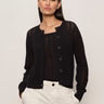 SANCTUARY Black For Keeps Pointelle Cardigan