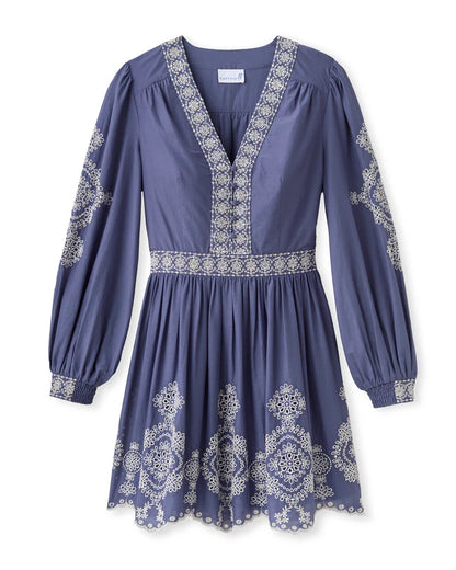 CARTOLINA Blake Indigo Mini Dress