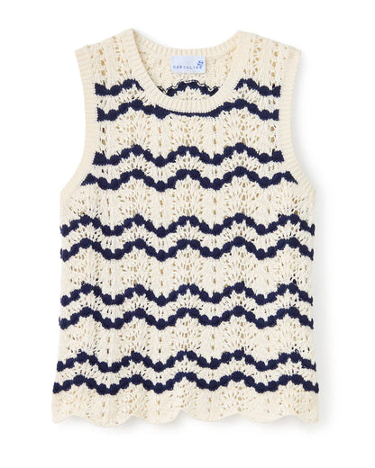 CARTOLINA Natural Beach Wave Sweater Tank