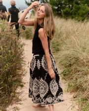 CARTOLINA Georgia Black Mid Skirt