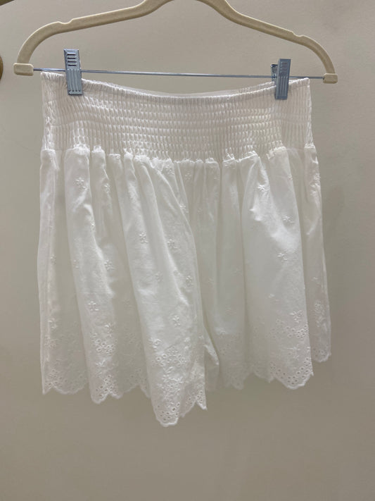 Alpha White Eyelet Skort