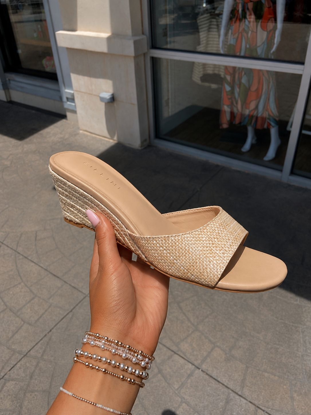 Mackie Natural Raffia Wedge Sandal