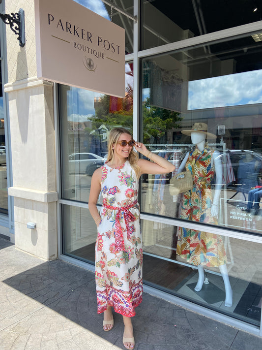 Briar Bloom Column Midi Dress