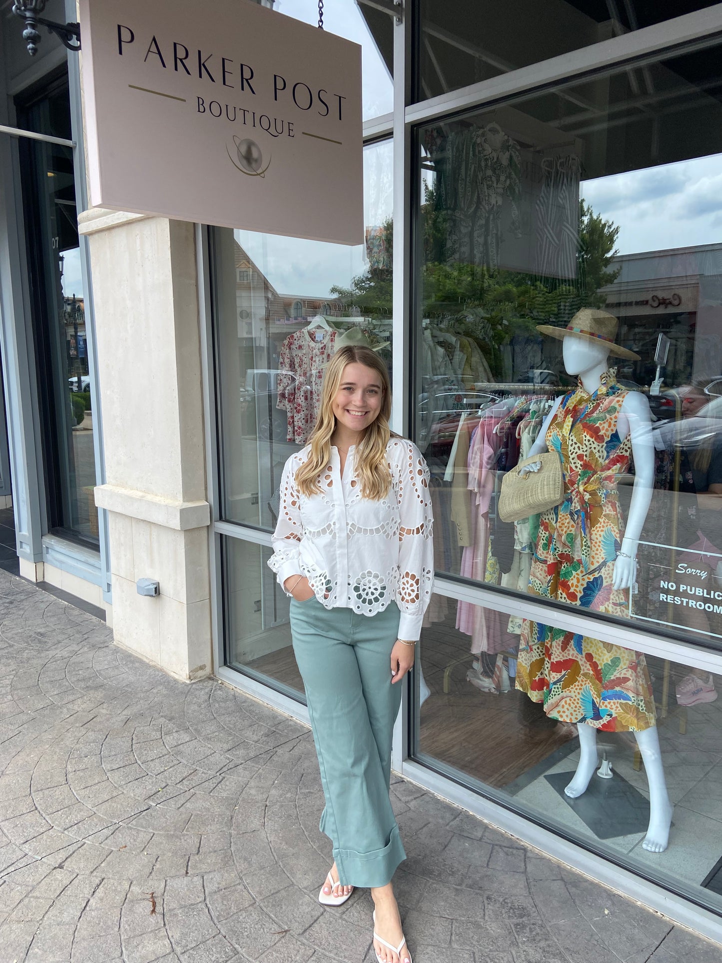 Peaceful Seafom Denim Large Cuff Pant