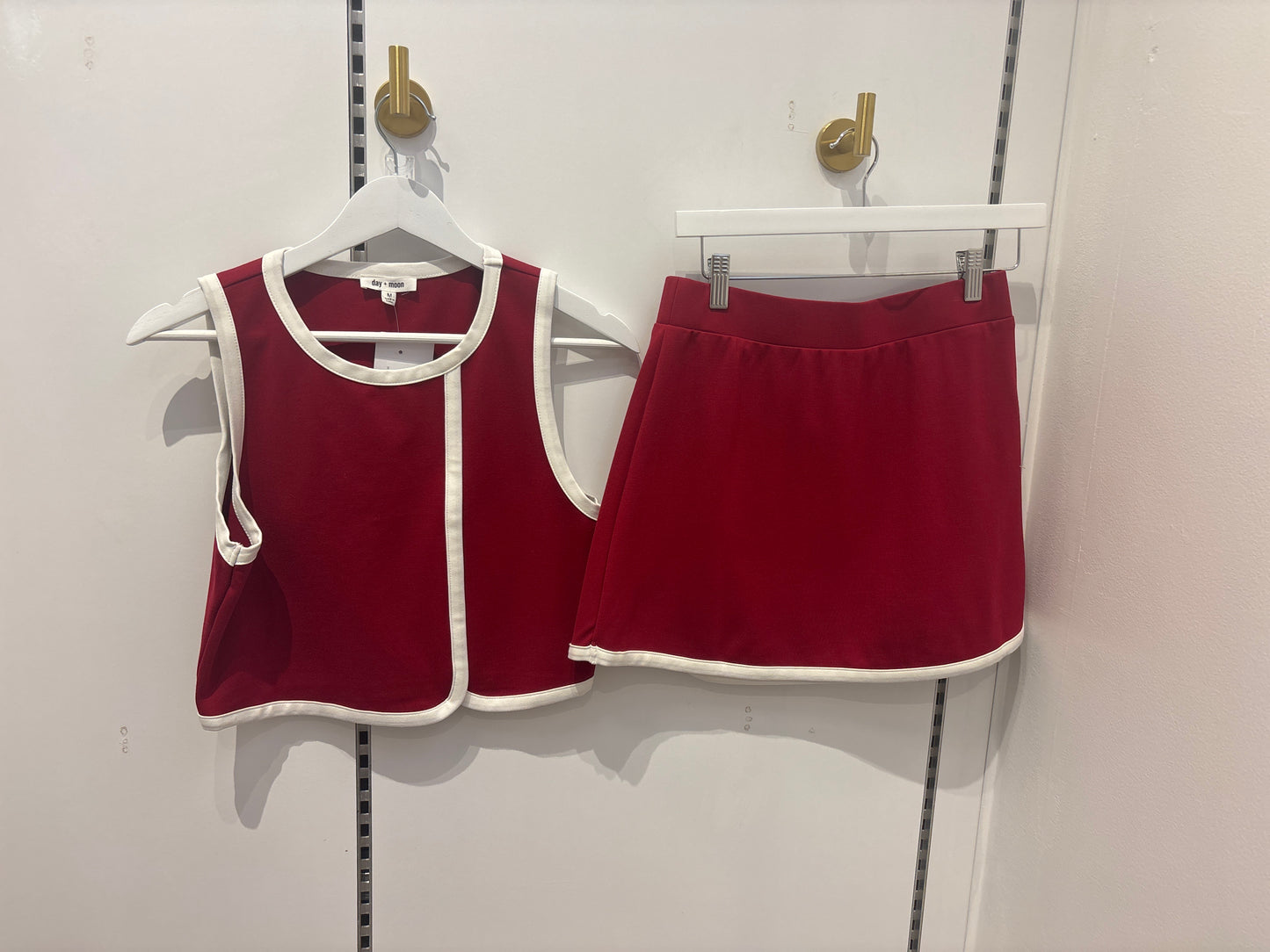 Crimson Pointe Tank and Skirt Set