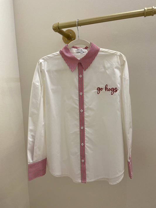 Go Hogs Button Up Shirt