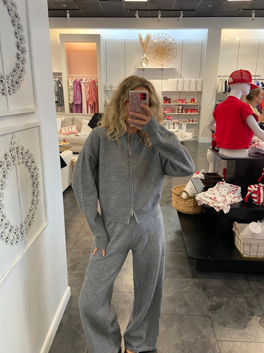 Lounge Around Knit Cardigan and Pant Set