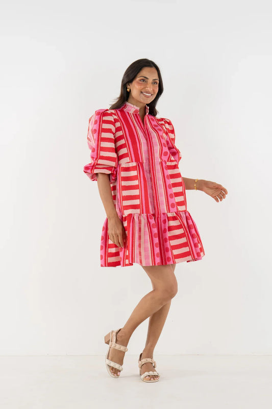 EMILY MCCARTHY Sadie Dress - Peach Jubilee
