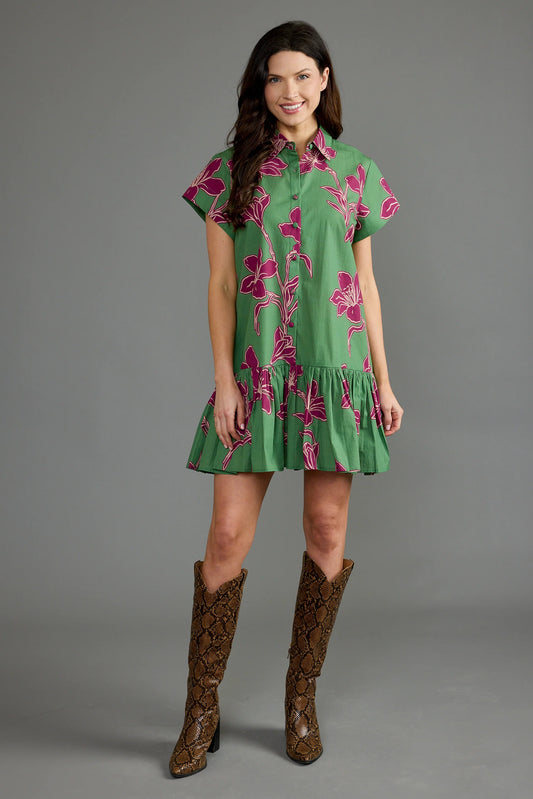 DOUBLE A Verde Orchid Mini Dress
