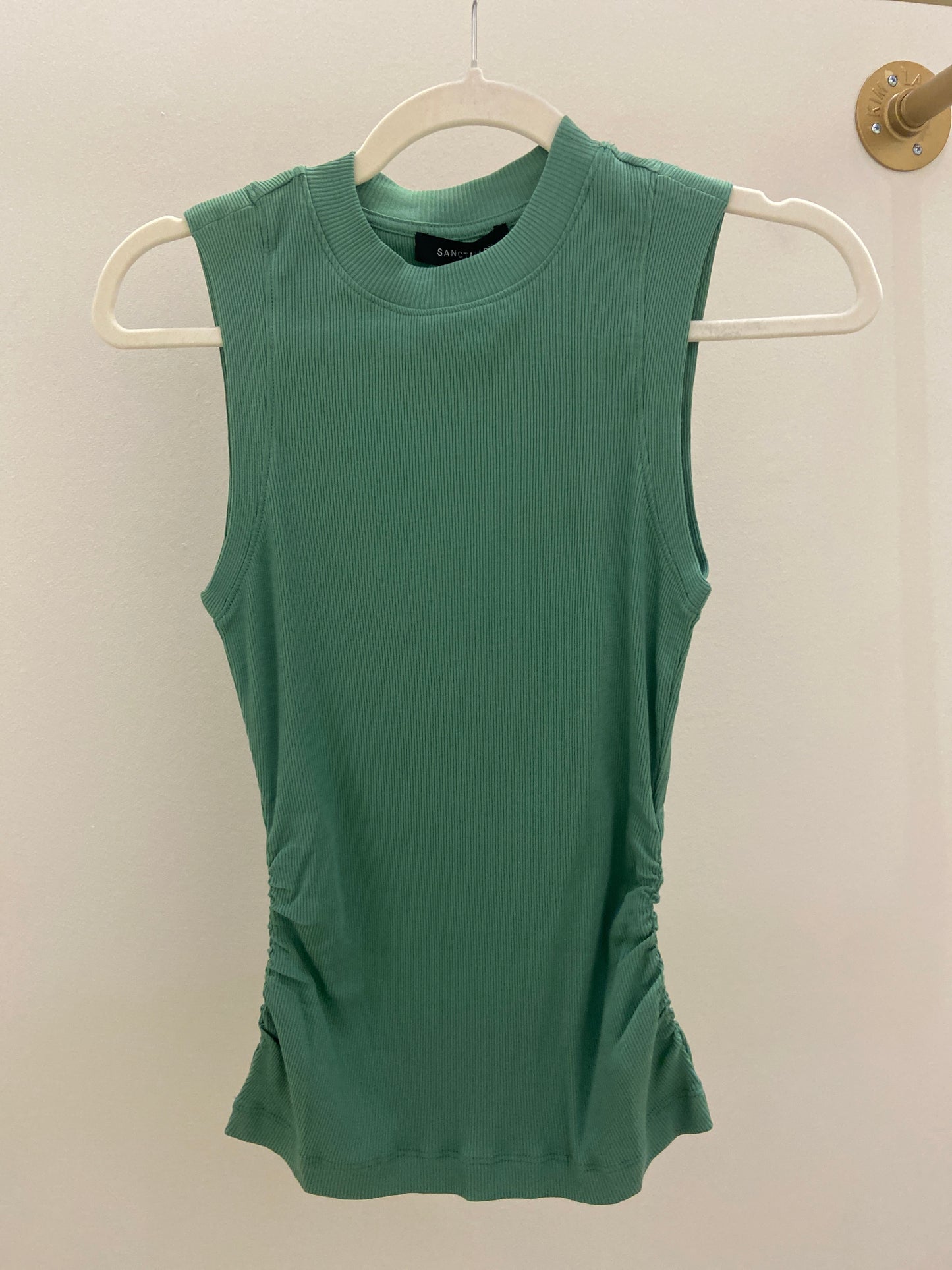 SANCTUARY Green Ribbed Tank