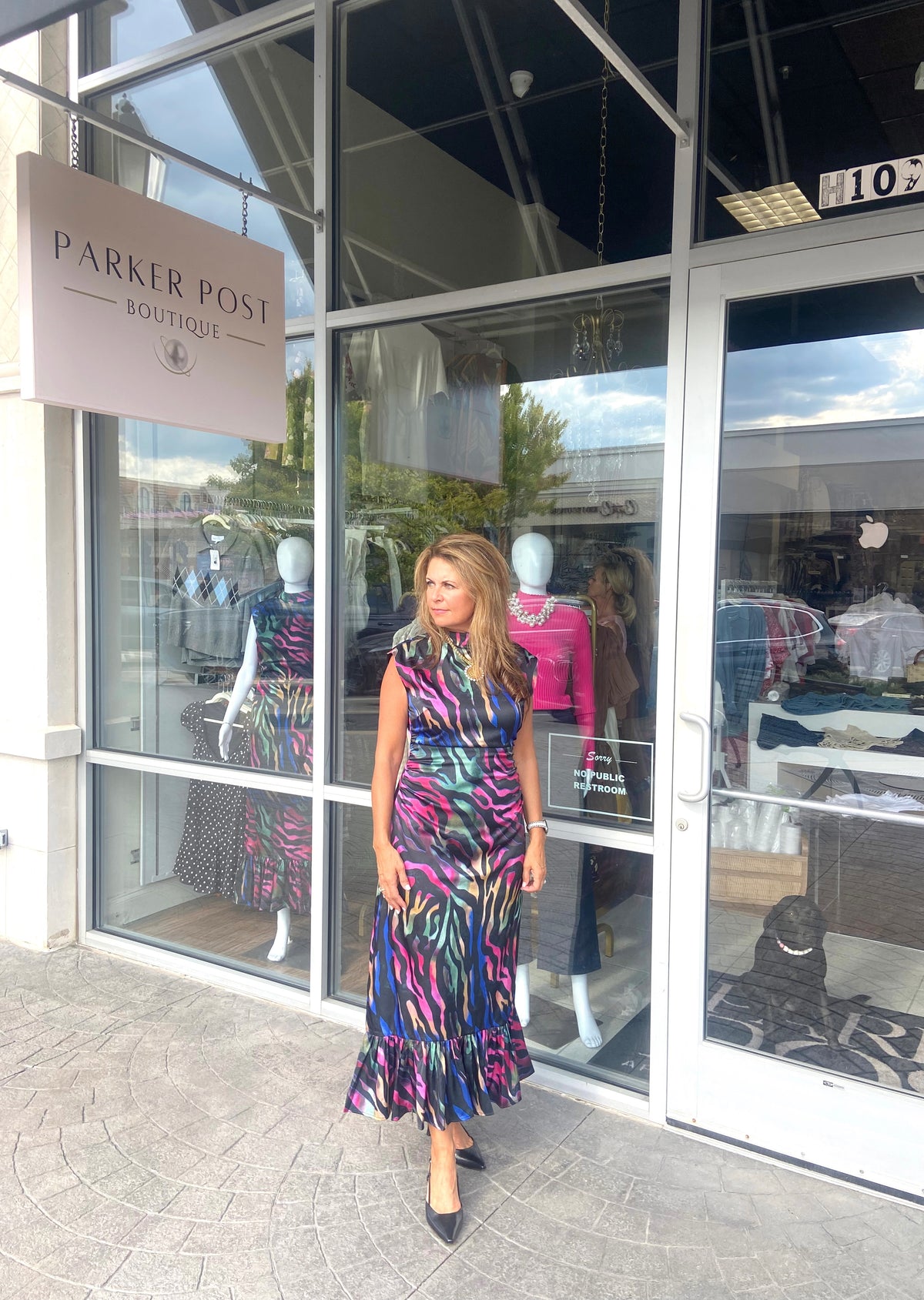 ALDEN ADAIR Prism Zebra Estelle Dress