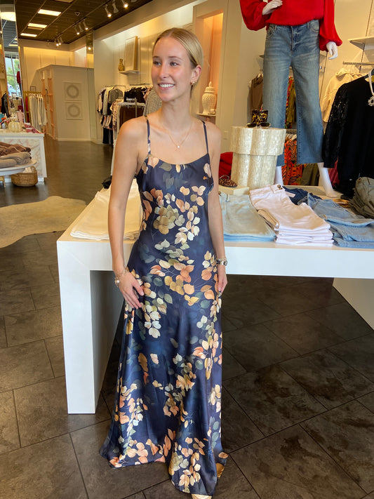 Sienna Satin Floral Maxi