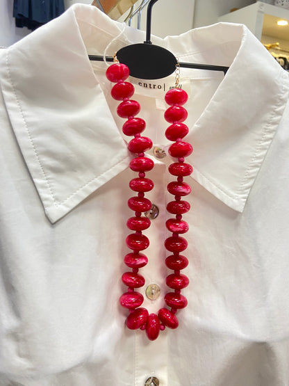 Large Pink Bead Necklace