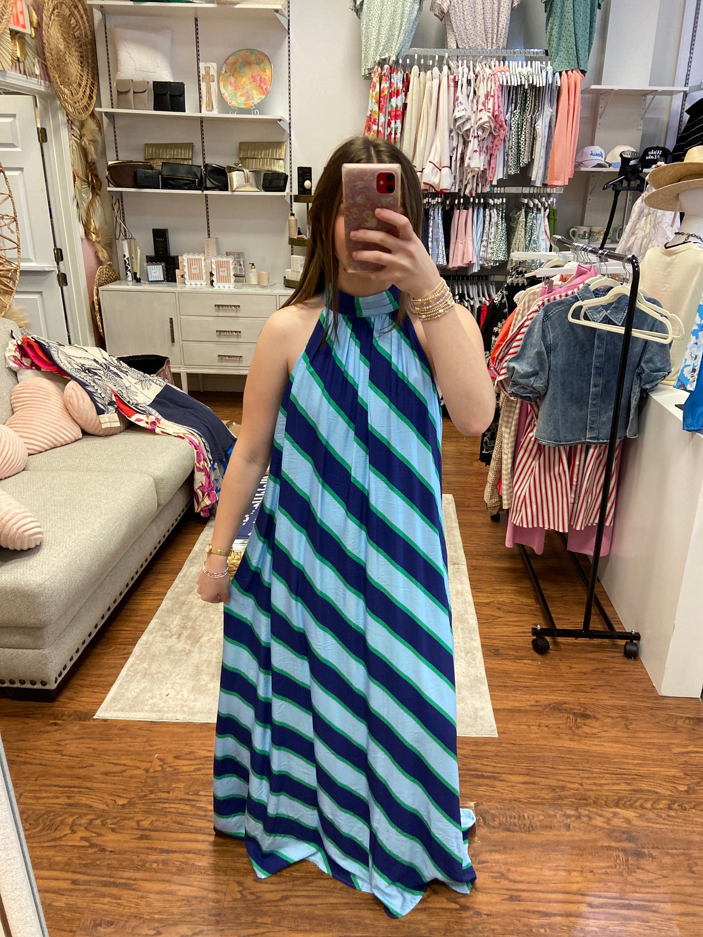 Country Club Stripe Maxi Dress