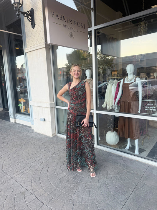 HUTCH Brown/Multi Ester Dress