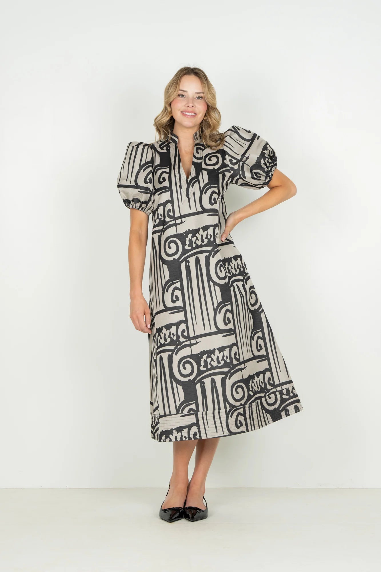 EMILY MCCARTHY Chartruse Jacquard Hampton Dress