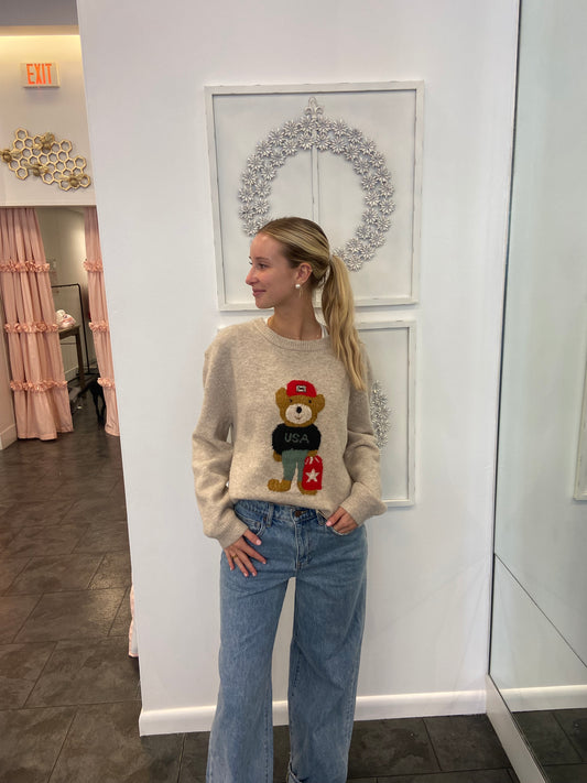 Oatmeal Bear Sweater