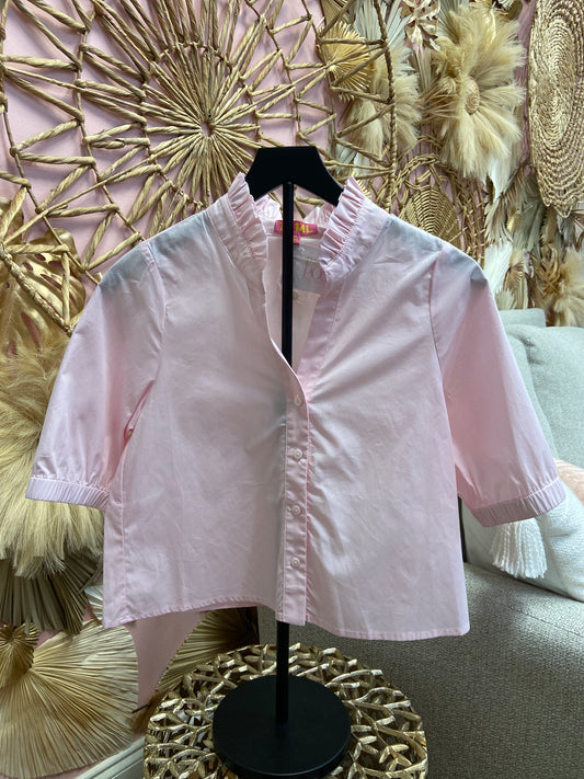 Jackie Pink Short Sleeve Top